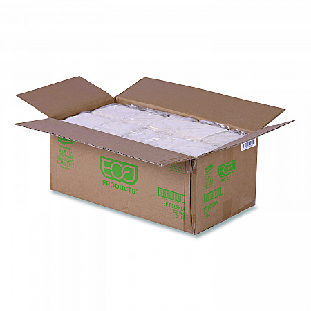 Vanguard Renewable and Compostable Sugarcane Clamshells, 3 Compartments, 9 x 6 x 3, White, 250/Carton (EPB002NFA)