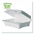 Vanguard Renewable and Compostable Sugarcane Clamshells, 3 Compartments, 9 x 6 x 3, White, 250/Carton (EPB002NFA)