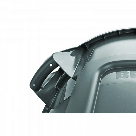 Vented Round Brute Container, 10 gal, Plastic, Gray (2610GRA)