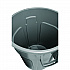 Vented Round Brute Container, 10 gal, Plastic, Gray (2610GRA)