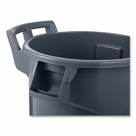 Vented Wheeled BRUTE Container, 44 gal, Plastic, Gray (2131929)