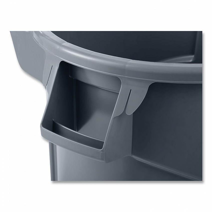 Vented Wheeled BRUTE Container, 44 gal, Plastic, Gray (2131929)