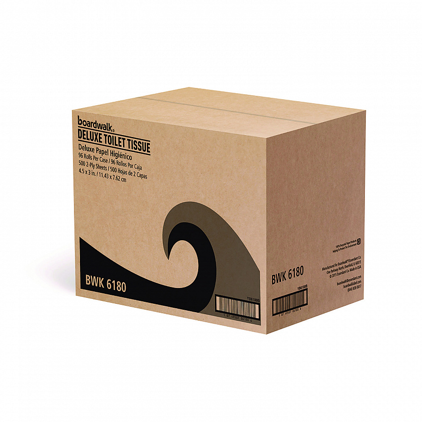 Two-Ply Toilet Tissue, Septic Safe, White, 125 ft Roll Length, 500 Sheets/Roll, 96 Rolls/Carton (6180)