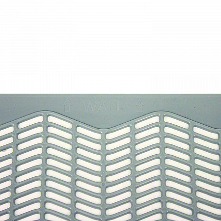 Disposable Urinal Floor Mat, Shield-Shaped, Orchard Zing Scent, Gray Non-Slip Perforated Surface, 17.5