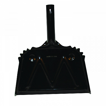 Heavy-Duty Metal Dust Pan, 12 x 14, 20-Gauge Steel, Black (4212)