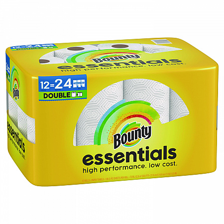 Essentials Select-A-Size Kitchen Roll Paper Towels, 2-Ply, 108 Sheets/Roll, 12 Rolls/Carton (11093)