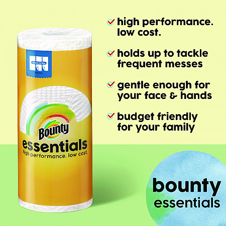 Essentials Select-A-Size Kitchen Roll Paper Towels, 2-Ply, 108 Sheets/Roll, 12 Rolls/Carton (11093)