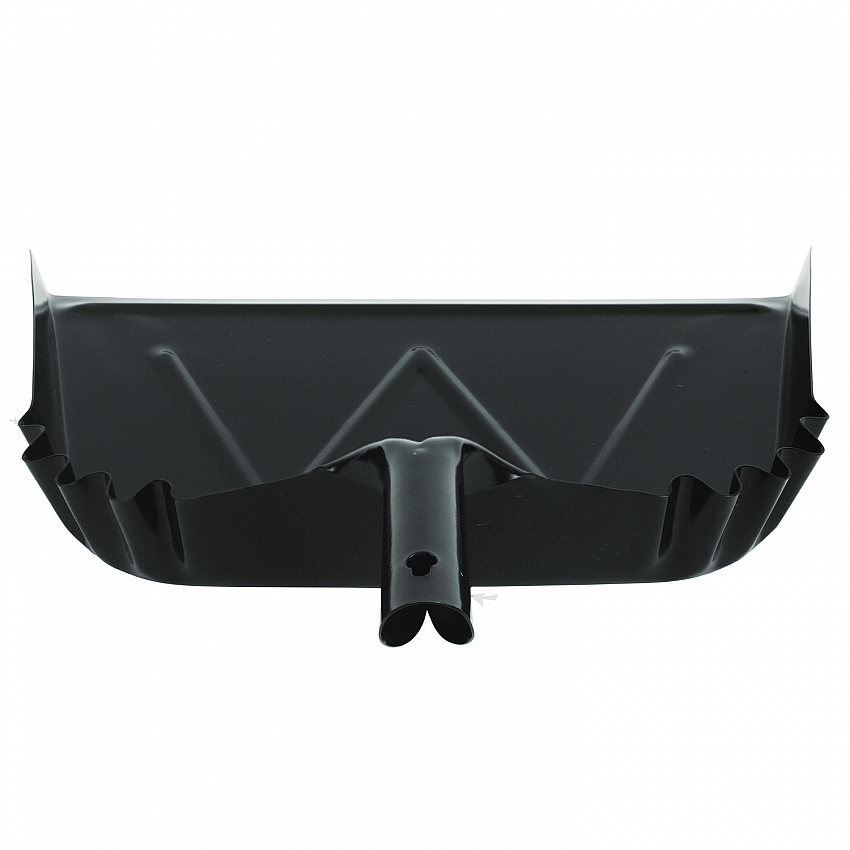 Heavy-Duty Commercial Dust Pan, 16 x 15.5, 5.38" Handle, 20-Gauge Steel, Black (4216)
