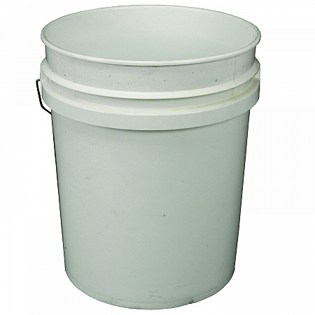 Utility Bucket with Lid, Polyethylene, White, 11.25