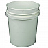 Utility Bucket with Lid, Polyethylene, White, 11.25