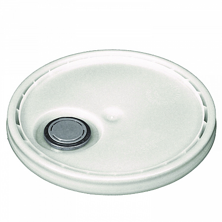 Utility Bucket with Lid, Polyethylene, White, 11.25
