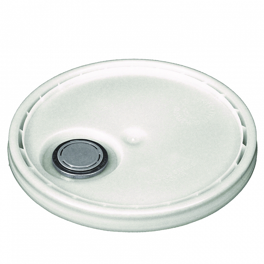 Utility Bucket with Lid, Polyethylene, White, 11.25" Diameter (5515)