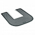 Disposable Urinal Floor Mat, U-Shaped, Orchard Zing Scent, Gray Non-Slip Perforated Surface, 23