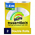 Essentials Select-A-Size Kitchen Roll Paper Towels, 2-Ply, White, 108 Sheets/Roll, 2/Pack, 8 Packs/Carton (14019)