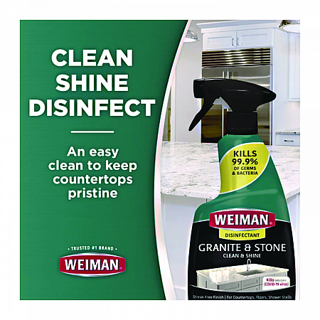 Granite Cleaner and Polish, Citrus Scent, 24 oz Spray Bottle, 6/Carton (109)