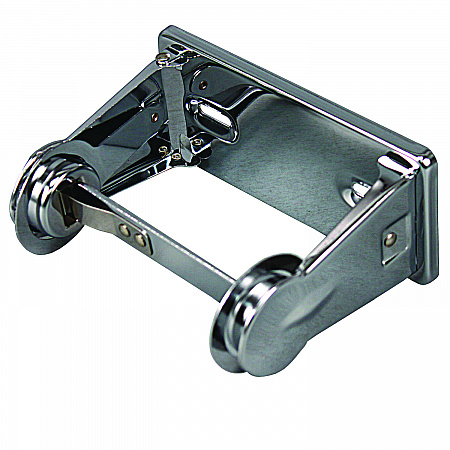 Single Roll Toilet Tissue Dispenser, 6.5 x 4.5 x 2.75, Chrome, 1 Dozen (2500DZ)