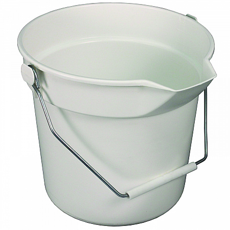 Deluxe Heavy-Duty Bucket, Polypropylene, Gray, 10.63
