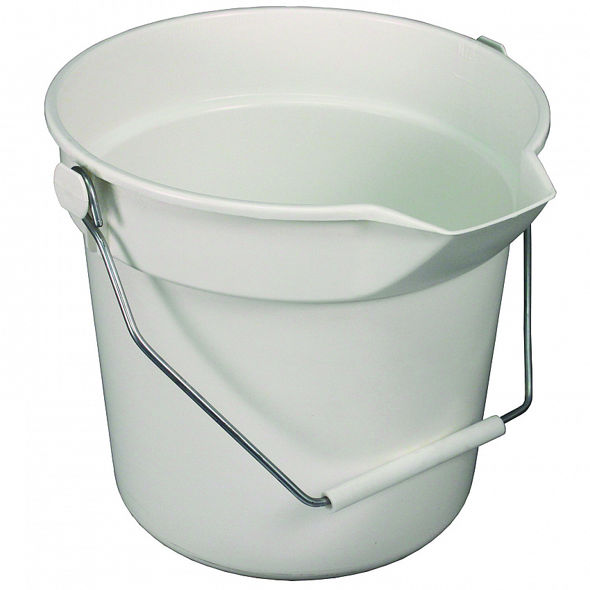 Deluxe Heavy-Duty Bucket, Polypropylene, Gray, 10.63" Diameter (5510)