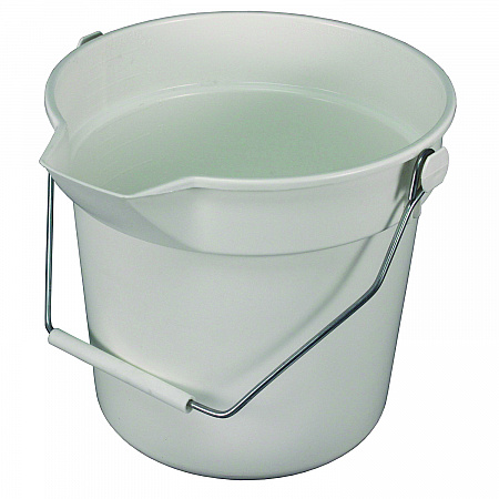 Deluxe Heavy-Duty Bucket, Polypropylene, Gray, 10.63