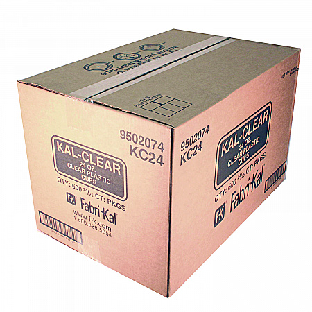 Kal-Clear PET Cold Drink Cups, 24 oz, Plastic, Clear, 25/Sleeve, 24 Sleeves/Carton (KC24)