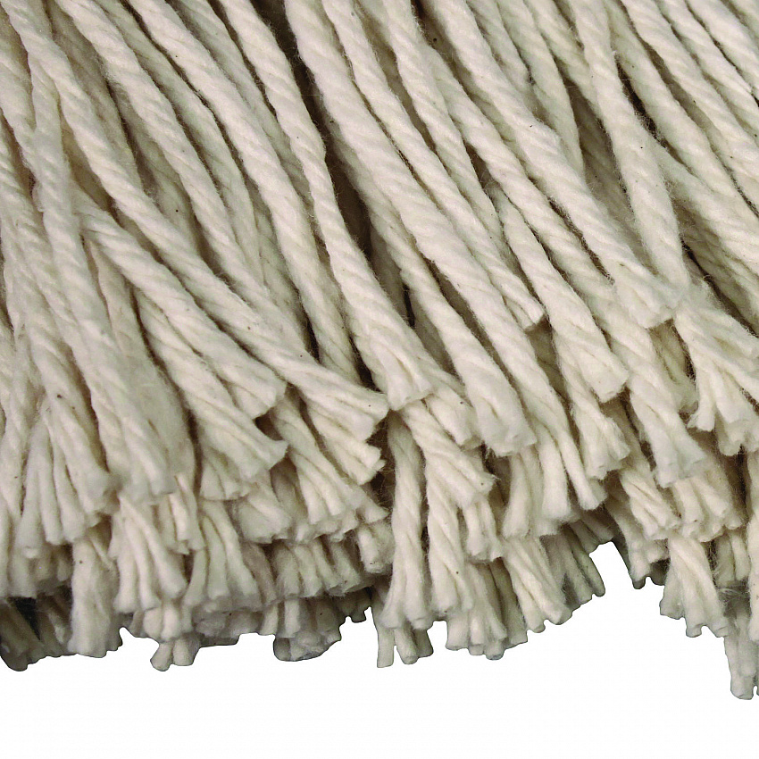 Layflat Regular Screw-Type Mop Head, Cotton, 24 oz, 1" Headband, White (12124)