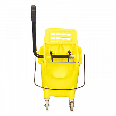 Side-Press Wringer and Plastic Bucket Combo, 12 to 32 oz, Yellow (7Y26363Y)