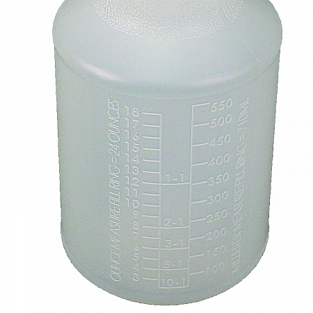 Plastic Bottles with Graduations, 24 oz, Clear, 24/Carton (5024WG2491)