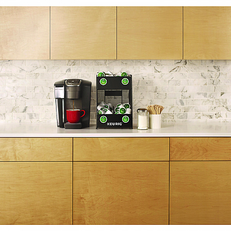 K-Cup Pod Wire Mesh Display Rack 4-Sleeve, 11 x 14 x 15.4, Black (7582)