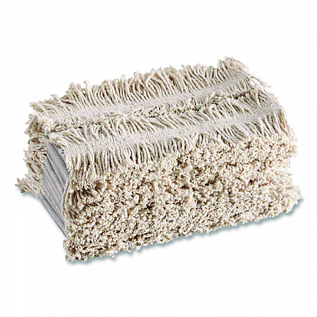 Cut To Length Dust Mops, Cotton, White, Cut-End, 5 x 40 Ft, 1 Box (M150)