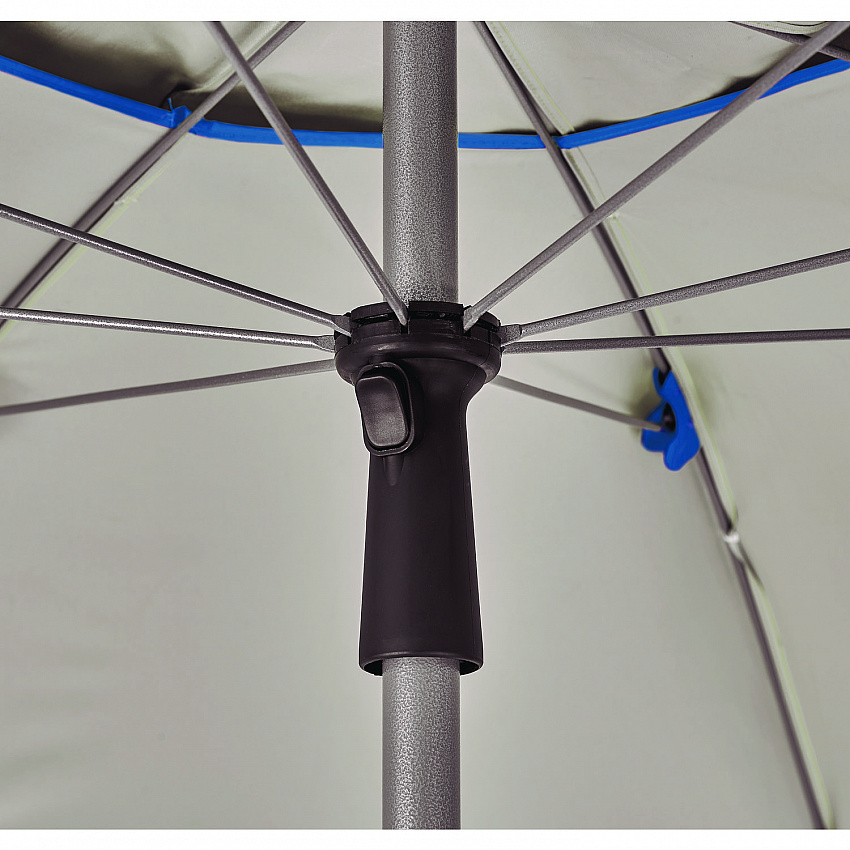 Shax 6100 Lightweight Work Umbrella, 90" Span, 92" Long, Blue Canopy (12964)