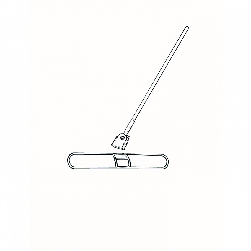 Snap-On Fiberglass Dust Mop Handle, 1" dia x 60", Gray/Black (M146)