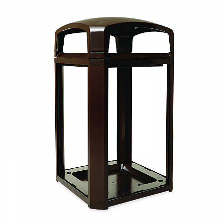 Landmark Series Classic Dome Top Container, 50 gal, Plastic, Sable (3975SAB)