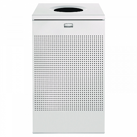 Designer Line Silhouettes Waste Receptacle, 20 gal, Steel, Silver Metallic (SC18EPLSM)