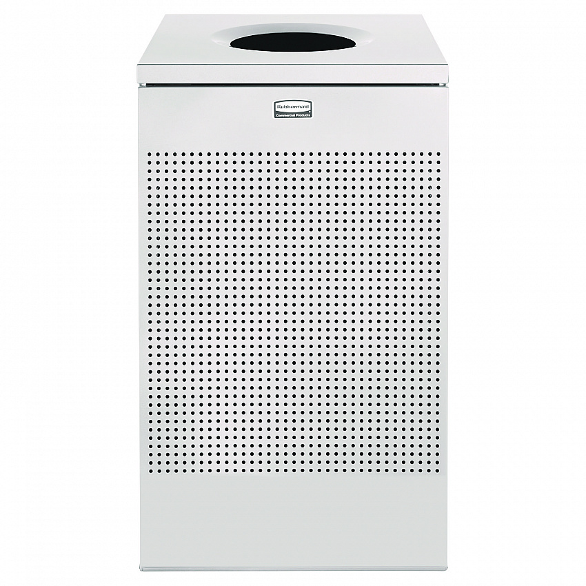 Designer Line Silhouettes Waste Receptacle, 20 gal, Steel, Silver Metallic (SC18EPLSM)