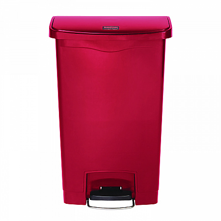 Streamline Resin Step-On Container, Front Step Style, 8 gal, Polyethylene, Red (1883564)