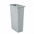 Slim Waste Container, 23 gal, Plastic, Gray (23GLSJGRA)