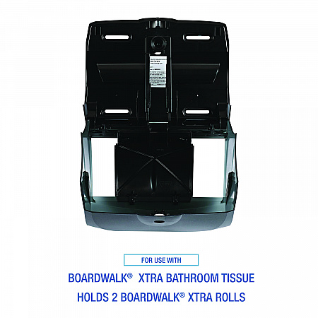 Xtra Twin-Roll Controlled Bath Tissue Dispenser, 11.13 x 7.38 x 8.88, Translucent Black (47GREEN)