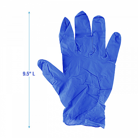 380 Series Disposable General-Purpose Nitrile Gloves, Powder-Free, Large, 4 mil Thick, 9.5