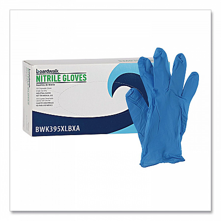 395 Series Disposable General-Purpose Nitrile Gloves, Powder-Free, X-Large, 5 mil Thick, 9.5