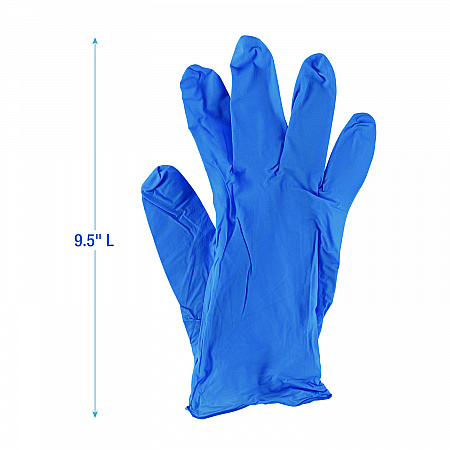 395 Series Disposable General-Purpose Nitrile Gloves, Powder-Free, Large, 5 mil Thick, 9.5