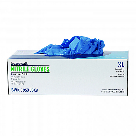 395 Series Disposable General-Purpose Nitrile Gloves, Powder-Free, X-Large, 5 mil Thick, 9.5