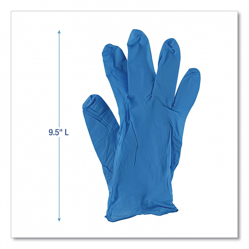 395 Series Disposable General-Purpose Nitrile Gloves, Powder-Free, X-Large, 5 mil Thick, 9.5" Long, Blue, 100/BX, 10 BX/CT (395XLCTA)