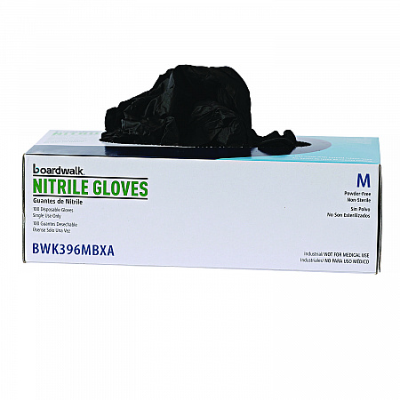 396 Series Disposable General-Purpose Nitrile Gloves, Powder-Free, Medium, 4.4 mil Thick, 9.5