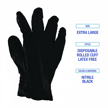 396 Series Disposable General-Purpose Nitrile Gloves, Powder-Free, XX-Large, 4.4 mil Thick, 9.5