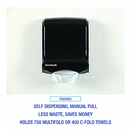 Ultrafold Multifold/C-Fold Towel Dispenser, 11.75 x 6.25 x 18, Black Pearl (1500)