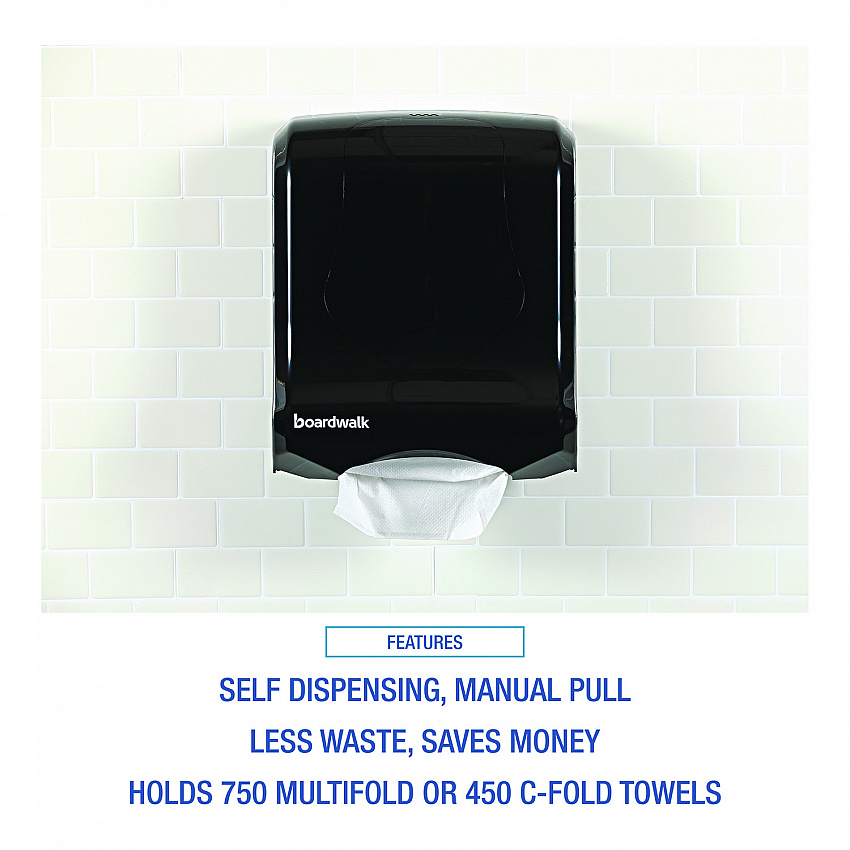 Ultrafold Multifold/C-Fold Towel Dispenser, 11.75 x 6.25 x 18, Black Pearl (1500)