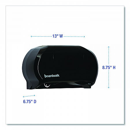 Standard Twin Toilet Tissue Dispenser, 13 x 6.75 x 8.75, Black (1502)