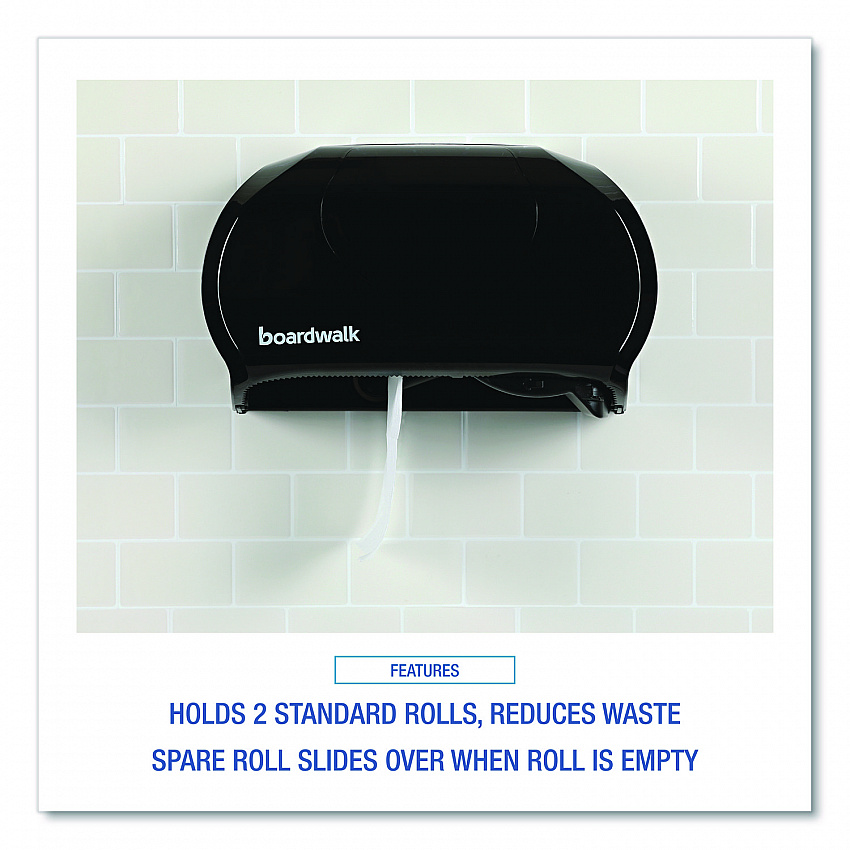 Standard Twin Toilet Tissue Dispenser, 13 x 6.75 x 8.75, Black (1502)