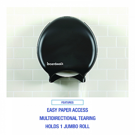 Single Jumbo Toilet Tissue Dispenser, 11 x 6.25 x 12.25, Black (1519)