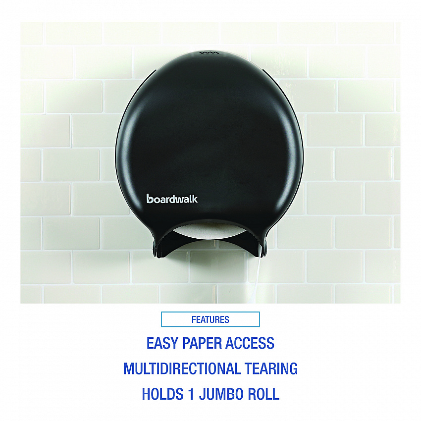 Single Jumbo Toilet Tissue Dispenser, 11 x 6.25 x 12.25, Black (1519)